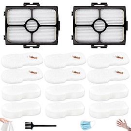 HZ3002 Vacuum Filters Replacement for Shark Stratos Ultralight Corded Stick Vacuum Models HZ3000, HZ3002, HZ4002 - Replaces XFFKHZ3000 & XHFHZ3000​，2 Hepa Filter & 6 Felt & 6 Foam Filters with Brush