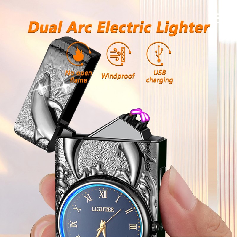 YOZWOO Dolphin Lighter Electric Candle Lighters USB Rechargeable Lighter Dual