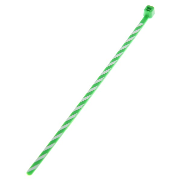 パンドウイット ストライプナイロン結束バンド 緑/白 幅2.5mm 長さ99mm 50本入り PLT1M-L5-10