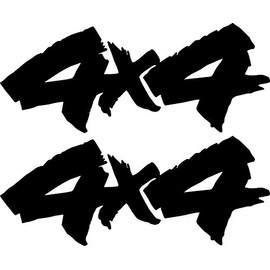 4X4 Truck Replacement Logos/Pair/Matte Black Vinyl Vehicle Chevy Graphic Decal Sticker Pair