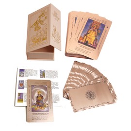78 pieces of rose gold foil tarot cards, rose gold card with 36 pages guide, PVC, waterproof, wrinkle-proof and durable, suitable for lovers' gifts