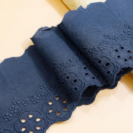 Whakano 5 Yards Vintage Lace Ribbon 7.5 cm Width, Flower Pattern Lace Border Decorative Ribbon, Decorative Ribbon, Lace Trimming Ribbons for Table Decoration, Wedding, Sewing Crafts, Clothing