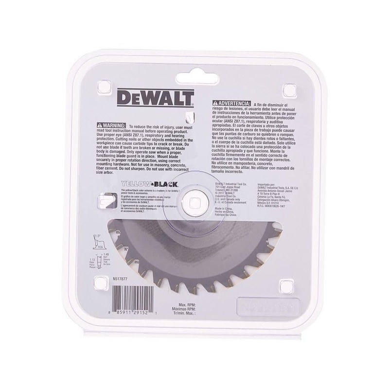 DEWALT Circular Saw Blade, 5 1/2 Inch, 30 Tooth, Metal