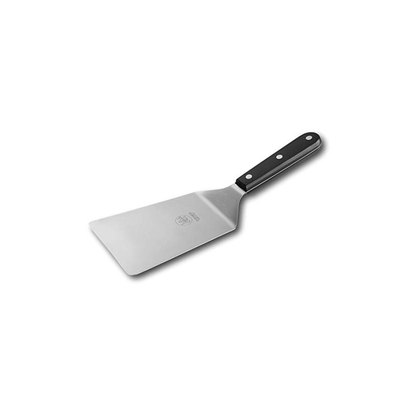 Stainless Steel Hamburger Spatula - Tecnopolymer Handle, Black, Triple Riveted