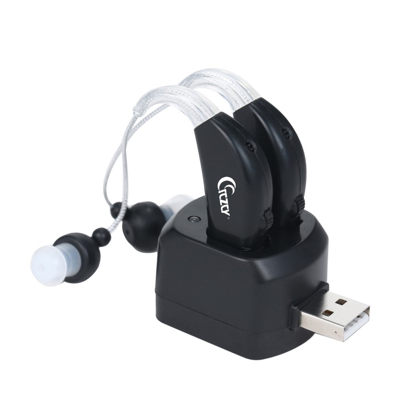 TJZJY 2-Pack Hearing Amplifier Rechargeable Hearing Aids for Seniors Personal