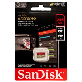 SanDisk 256GB Extreme MicroSD Memory Card Compatible with Lenovo Legion Go & Legion Go S Handheld Gaming System (SDSQXAV-256G-GN6MN) Bundle with 1 Everything But Stromboli MicroSD & SDXC Card Reader