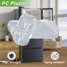 RUHUALIFE Upgrade PC Plastic Left & Right Refrigerator Vegetable Tray Crisper Drawer Wheel Mount Compatible with LG Kenmore and Kenmore Elite Refrigerator Tray/Crisper Replace#: MCR620965