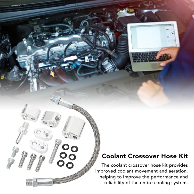 Coolant Crossover Hose Kit Rugged Stable Reliable Anti Aging Throttle