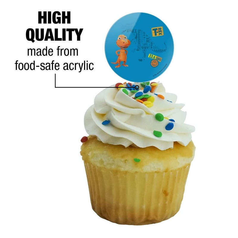 Dinosaur Train T-Rex Buddy Blue Cupcake Picks Toppers Decoration Set