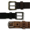 R.G. BULLCO - 1-1/2" Full Grain Leather Belt with Floral
