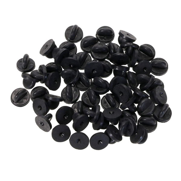 Shapenty PVC Rubber Locking Pin Backs Pin Keepers for Uniform