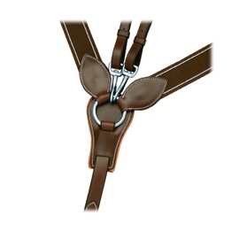 Exion English Horse Breastplate with Elastic and Running Attachment | English Leather Elastic Breastplate for Horses