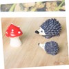 MERRYHAPY 2sets Miniature Hedgehog Figurines Resin Flowerpot Decors Unique Garden