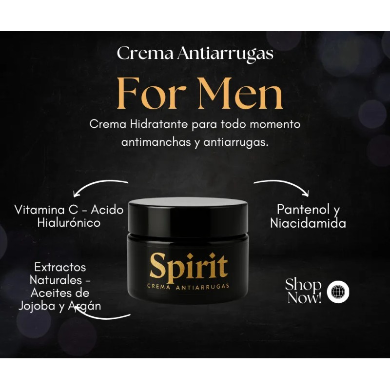 Crema Aclarante Hombre Para Manchas Y Arrugas, Natural