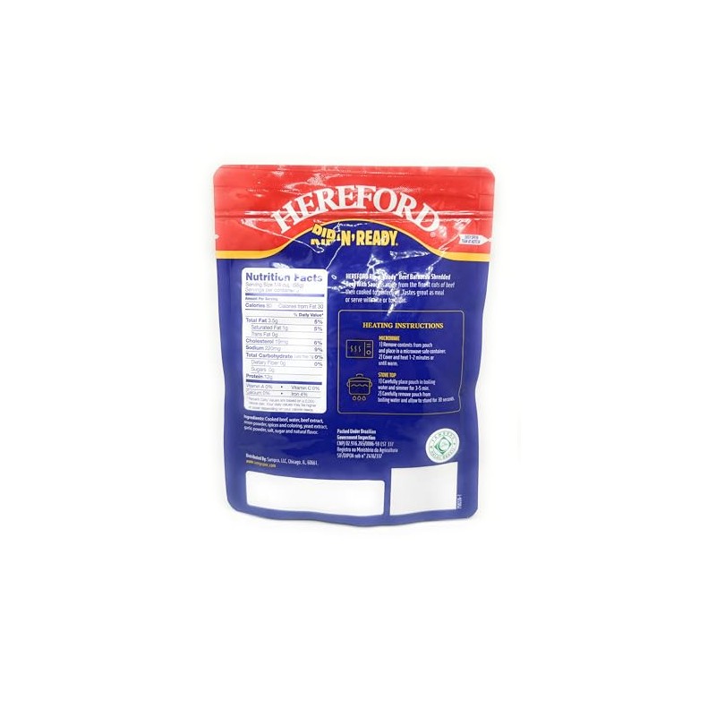 Rip 'n' Ready Beef Barbacoa Shredded Beef with Sauce 6oz