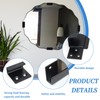 Sekonow Movable Mirror Clips for Wall Mounting, Stainless Steel Heavy