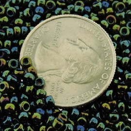 Miyuki Round Seed Beads Size 8/0 Metallic Forest Green Iris 22GM-Tube (8-453)