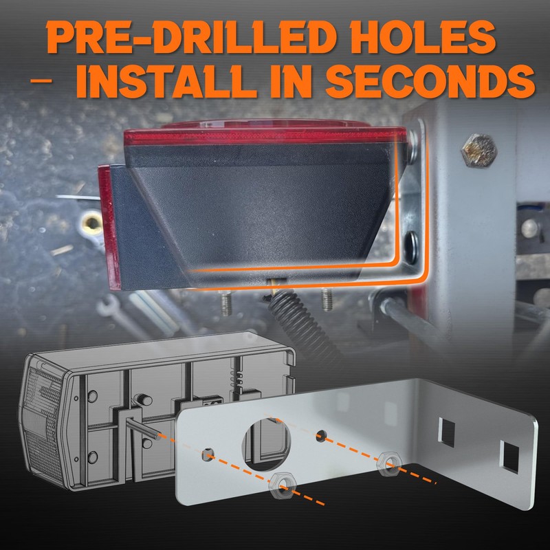 Lonffery Trailer Light Bracket 2PC