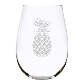Pineapple Stemless Wine Glass, 17 oz.