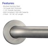 Stardrix Grab Bar Bundle for ADA Compliance, Brushed Stainless Steel