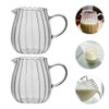 HEMOTON 2Pcs Small Glass Creamer Pitcher Crystal Glass Creamer Coffee