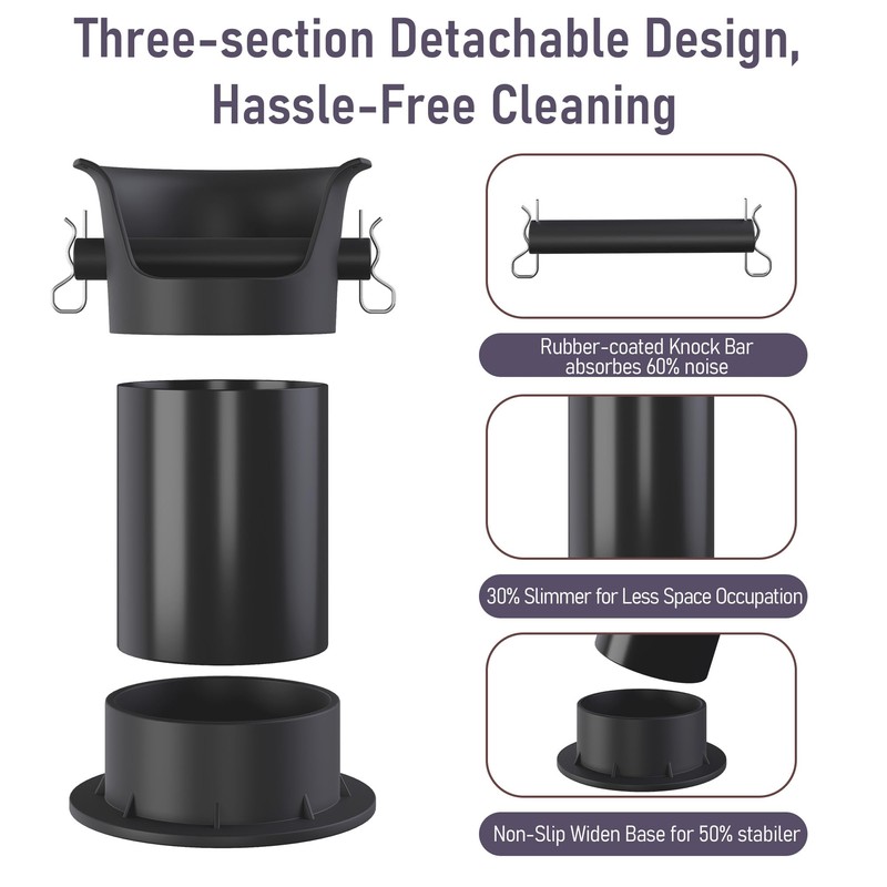 4L 20 Pucks Knock Box Espresso Coffee Grounds Disposal and