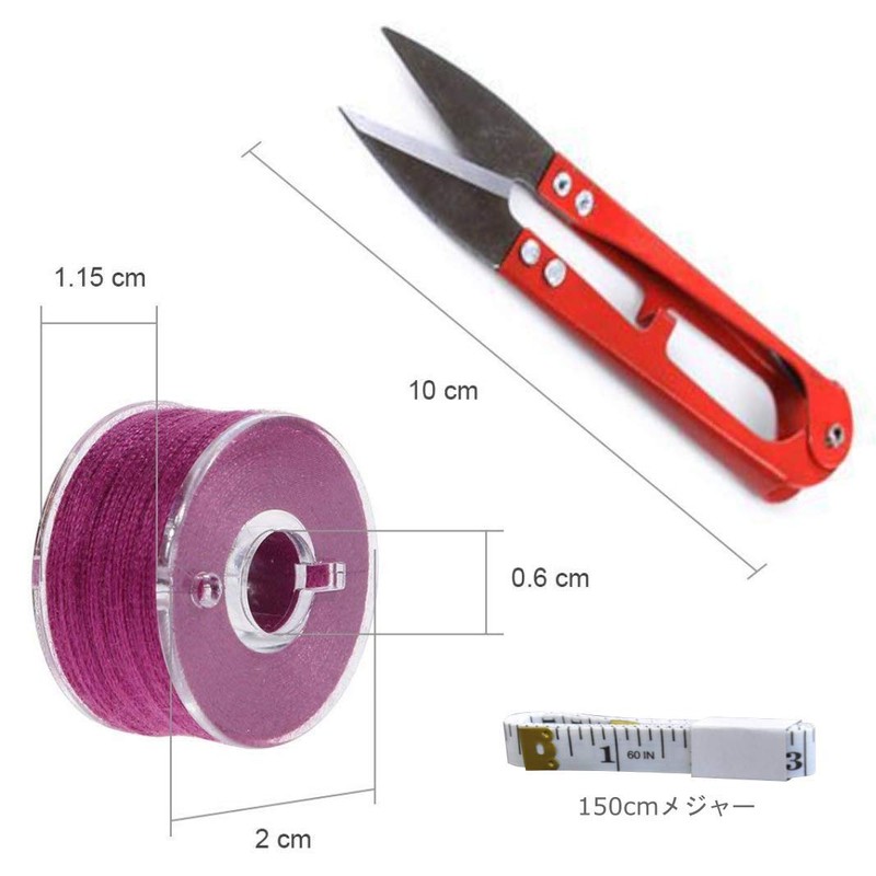 HappyHome Sewing Thread Set, #60, 25 Colors, For Normal Terrain,