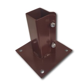 LLB Bolt Down Square Bracket for Pergola Posts Heavy Duty Red Powder Coated Post Fence Foot Base Support Size: 50mm x 50mm (2inch x 2inch) pack of 1