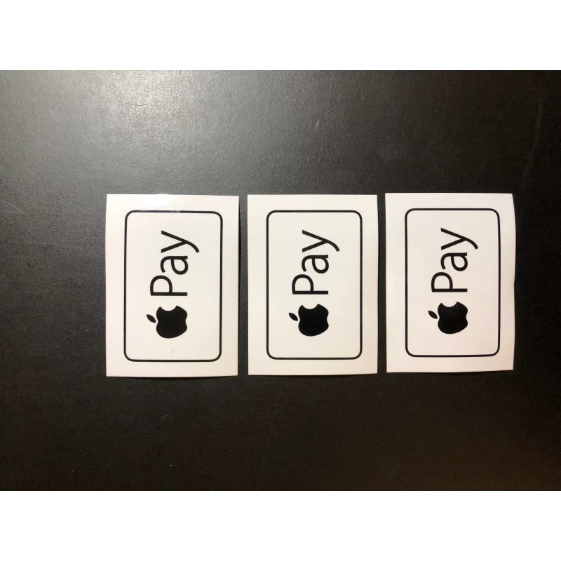 APPLE PAY Acceptance Decal - Retail Sticker (Set of 3