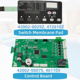 HLUCHY 42002-0007S 461105 Control Board Kit with 42002-0029Z 472610Z Switch Pad Replacement for Pentair MasterTemp Sta-Rite Max-E-Therm NA/LP Series Pool and SPA Heater Electrical Systems