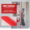 CALPALMY (3-Pack) Plastic Zipper Door Dust Protector, 4 ft x