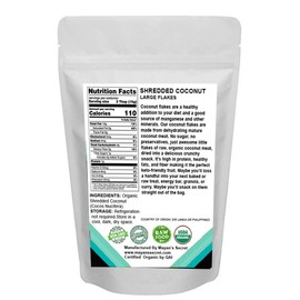 USDA Certified Organic Coconut Flakes Unsweetened 1 Lb -Perfect for Baking | Making Coconut Milk (Coconut Flakes Large 1 LB)