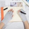 ZLYC Women's Wool Half Finger Gloves Winter Knitting Fingerless Gloves,
