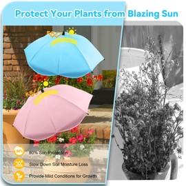 ANLIZY Plant Shades for Outdoor Plants, 4 Pack Plant Umbrellas for Potted Plants and Garden Beds, 40" Height Garden Umbrella Sun Protection 26" Larger Shade Cover for Patio Flowers Plants Vegetables