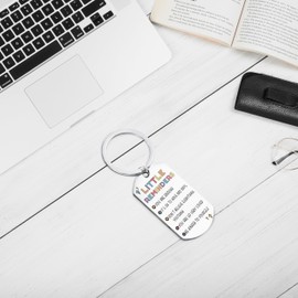 Geqtt Inspirational Gifts Key Chain - You Are Enough Keychain, Little Reminders Keychain, Inspirational Gifts For Women Men Friends Coworker, Mental Health Gifts, Self Love Gifts