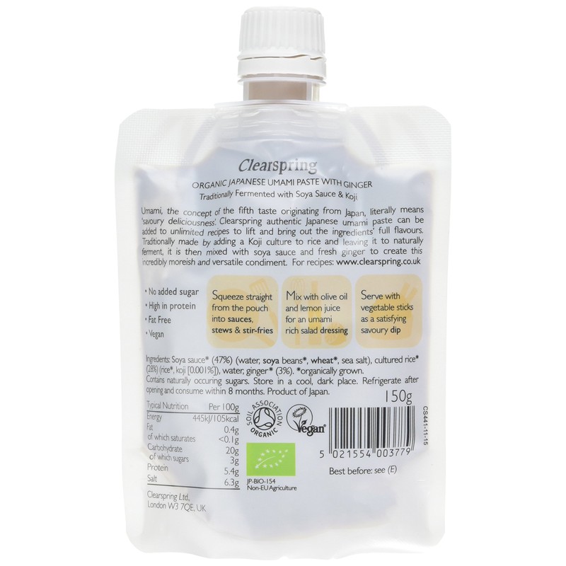 Clearspring Organic Umami Paste with Ginger 150 g (Pack of