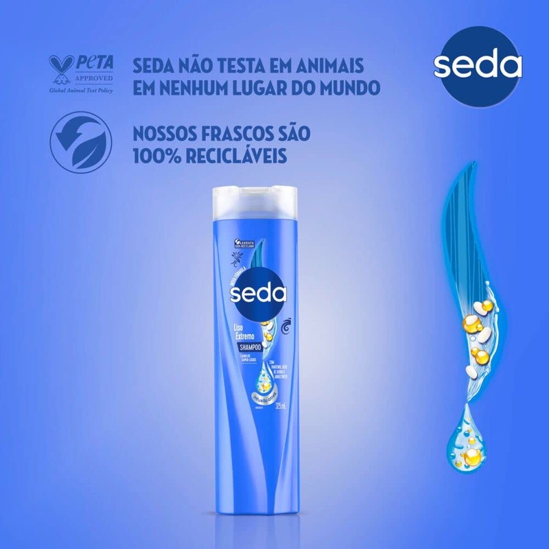 Linha Liso Extremo Seda - Shampoo 325 Ml - (Seda