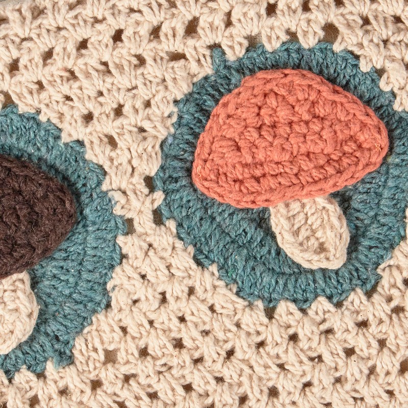Primitives by Kathy Wristlet-Crochet Mushrooms, Multi