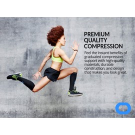 Crucial Compression Socks for Men & Women (20-30mmHg) - Best Graduated Stockings for Running, Athletic, Travel, Pregnancy, Maternity, Nurses, Medical, Shin Splints, Support, Circulation & Recovery