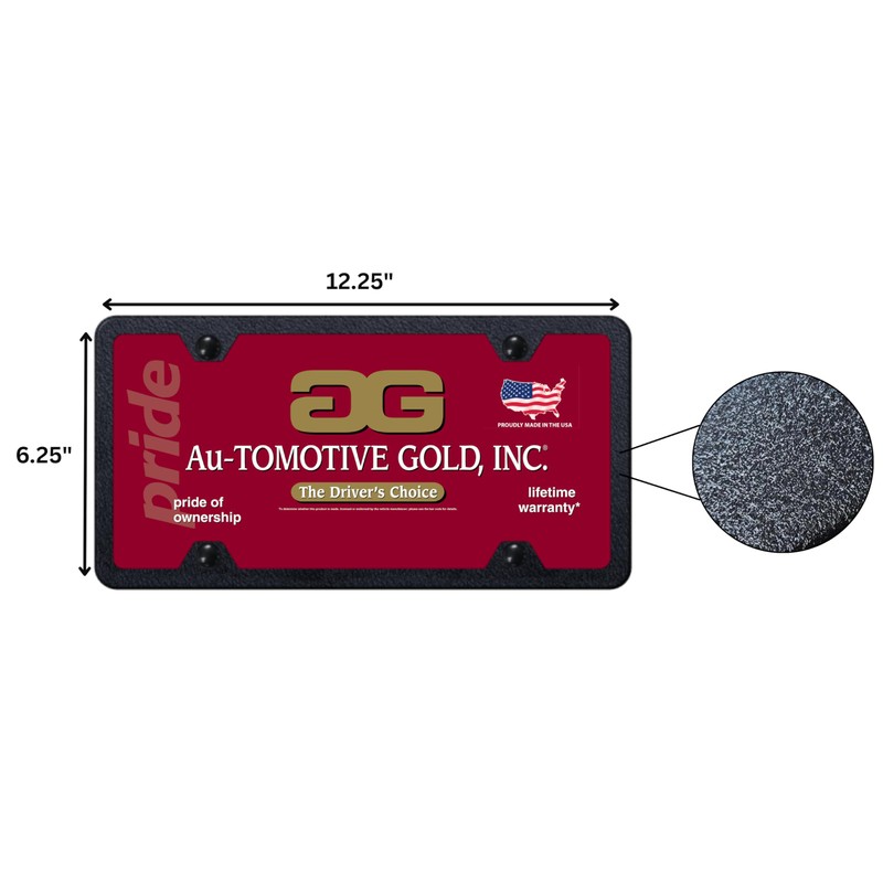 Au-TOMOTIVE GOLD, INC. Blank 4-Hole Thin Stainless Steel License Plate