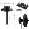 Double Headed Picture Hanging Nails, 30 PCS Picture Hangers Black