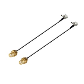 POBADY 2PCS SMA Female to CRC9 Male Right Angle Adapter 90 Degree 4G Antenna Extension Cable RF Coaxial Pigtail Cable RG174 15CM/6In for 3G 4G LTE Modem Router Hotspot Mobile