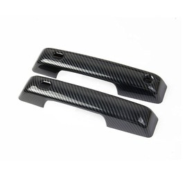 Korlot Carbon Fiber Exterior Front Side Door Handles Trim Cover for Ford F150 2021+ (Front Door)
