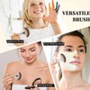 Tavvke 4 Pcs Facial Fan Brushes, Soft Bristle Face Highlighting