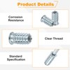 sourcing map 25 Pcs Threaded Insert for Wood, 1/4" -
