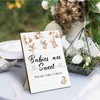 HYKDFMNCJ Bear Baby Welcome Shower Wooden Signs, Baby Shower Welcome
