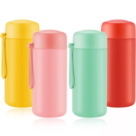 Nuenen 4 Pcs Mini Water Bottle 5oz Small Insulated Water Bottle for Hot & Cold Drinks Cute Water Bottle with Carry Handle Leakproof Mini Insulated Stainless Steel Bottle for Travel Purse
