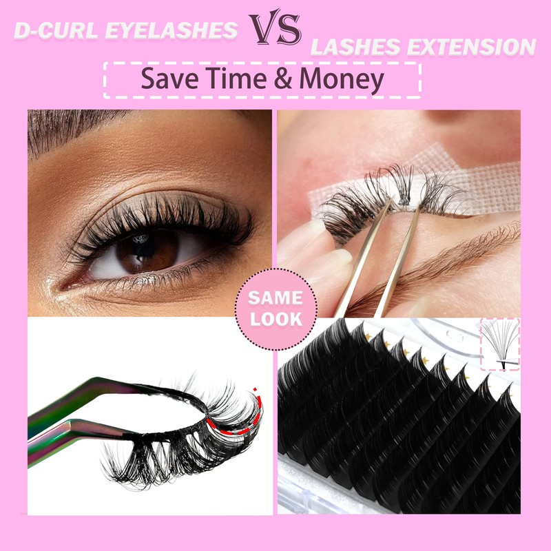 10 Pairs of 3D Artificial Eyelashes Russian False Natural Look