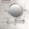 OVENTE 7" Wall Mounted Makeup Mirror with 1X/10X Magnification, Double
