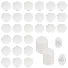 UNICRAFTALE 40pcs Stainless Steel Stamping Blank 30mm Metal Blank Labels Flat Round Disc Thickness Stamping Blanks Label Holder Engraving Stamping Jewellery Making, Non-precious metal